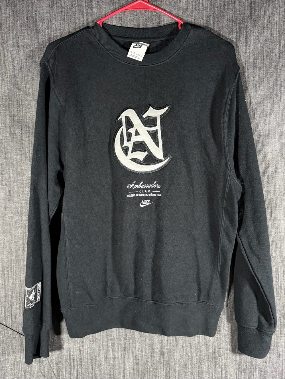 Nike Black Ambassadors Club Crewneck Sweatshirt Small